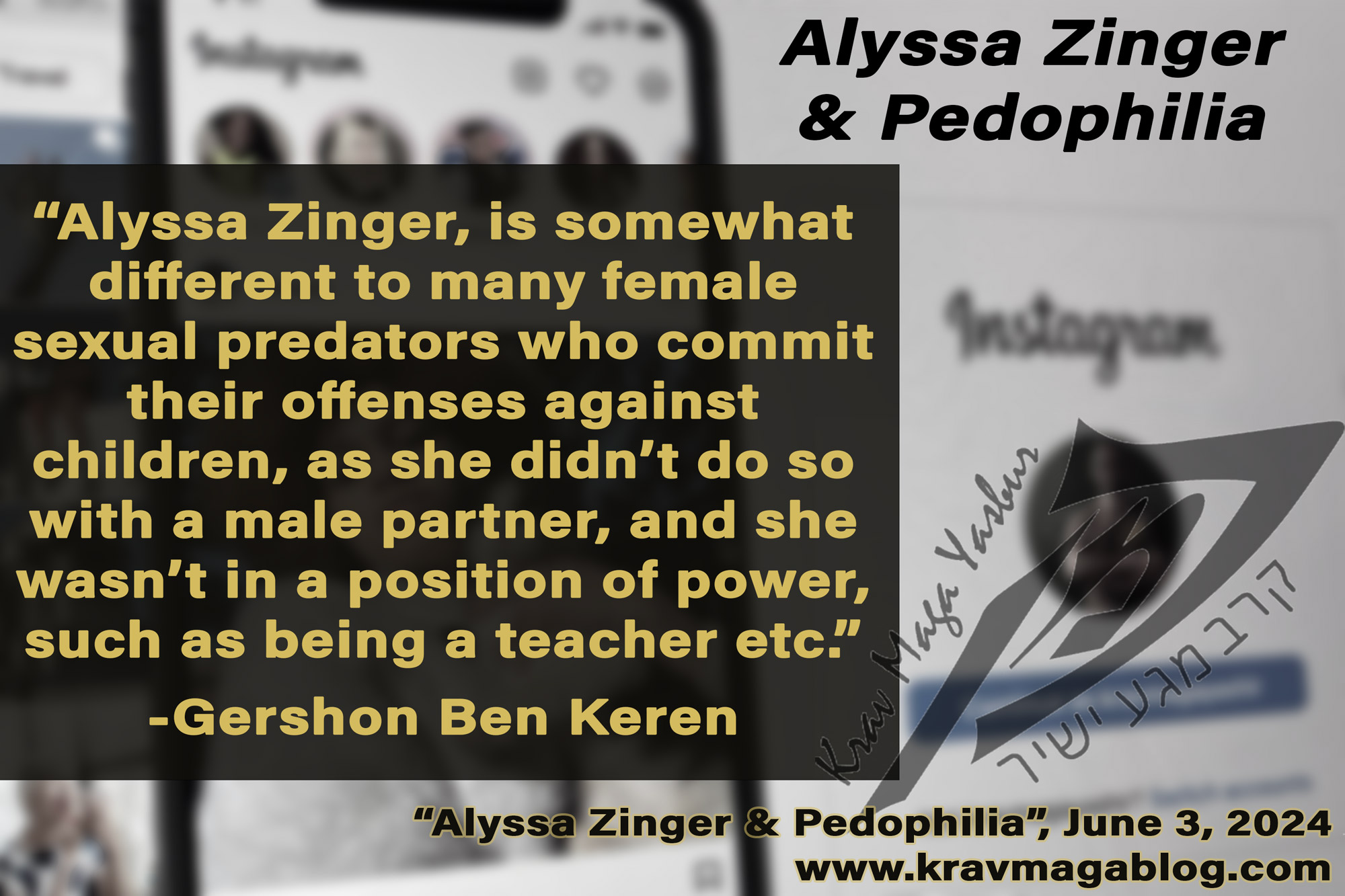 Blog About Alyssa Zinger & Pedophilia